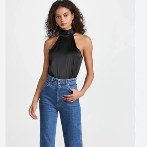 Anine Bing Sylvia silk halter in XS